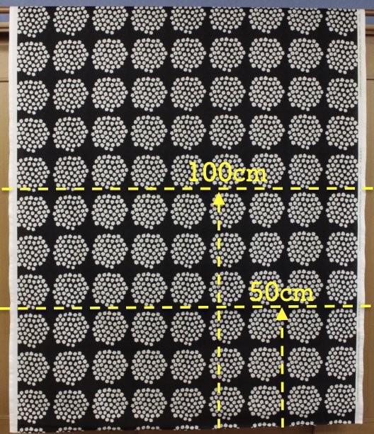 プケッティ(Puketti)ブラック コットンファブリック(50cm)マリメッコ(marimekko)103132 - リベルテ Liberte  ワールドセレクトストアリベルテ