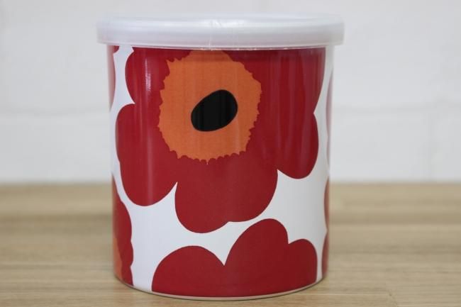 マリメッコ Marimekko ウニッコ UNIKKO 廃盤 蓋つきキャニスター
