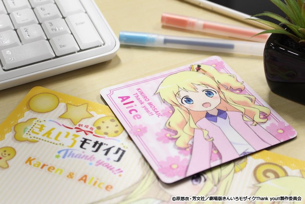 きんいろモザイク　ラバーマット きんいろモザイクThank you!! 描き下ろしラバーマット（天使ver