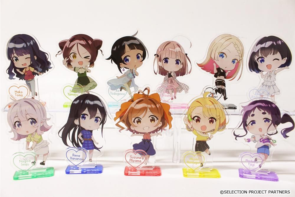 花丸展 トレーディングミニアクリルスタンド クリアカード 窪田マル 2点セット SELECTION PROJECT アクリルスタンド【八木野土香】