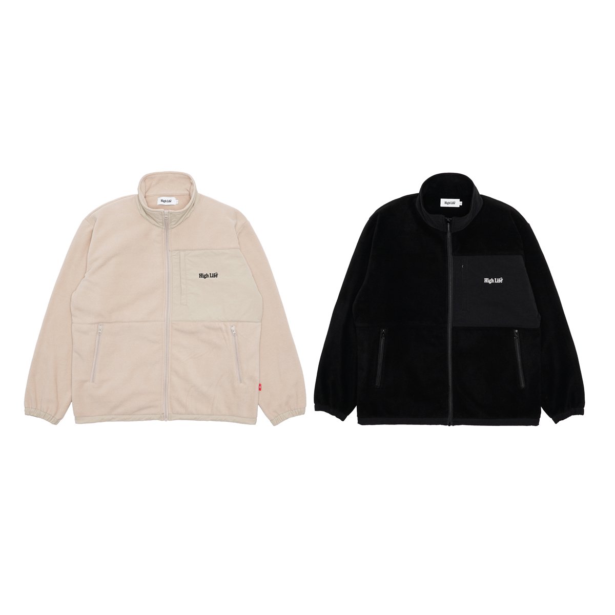 HighLife / Fleece ZipUp Jackets - Black - - HighLife Online Store