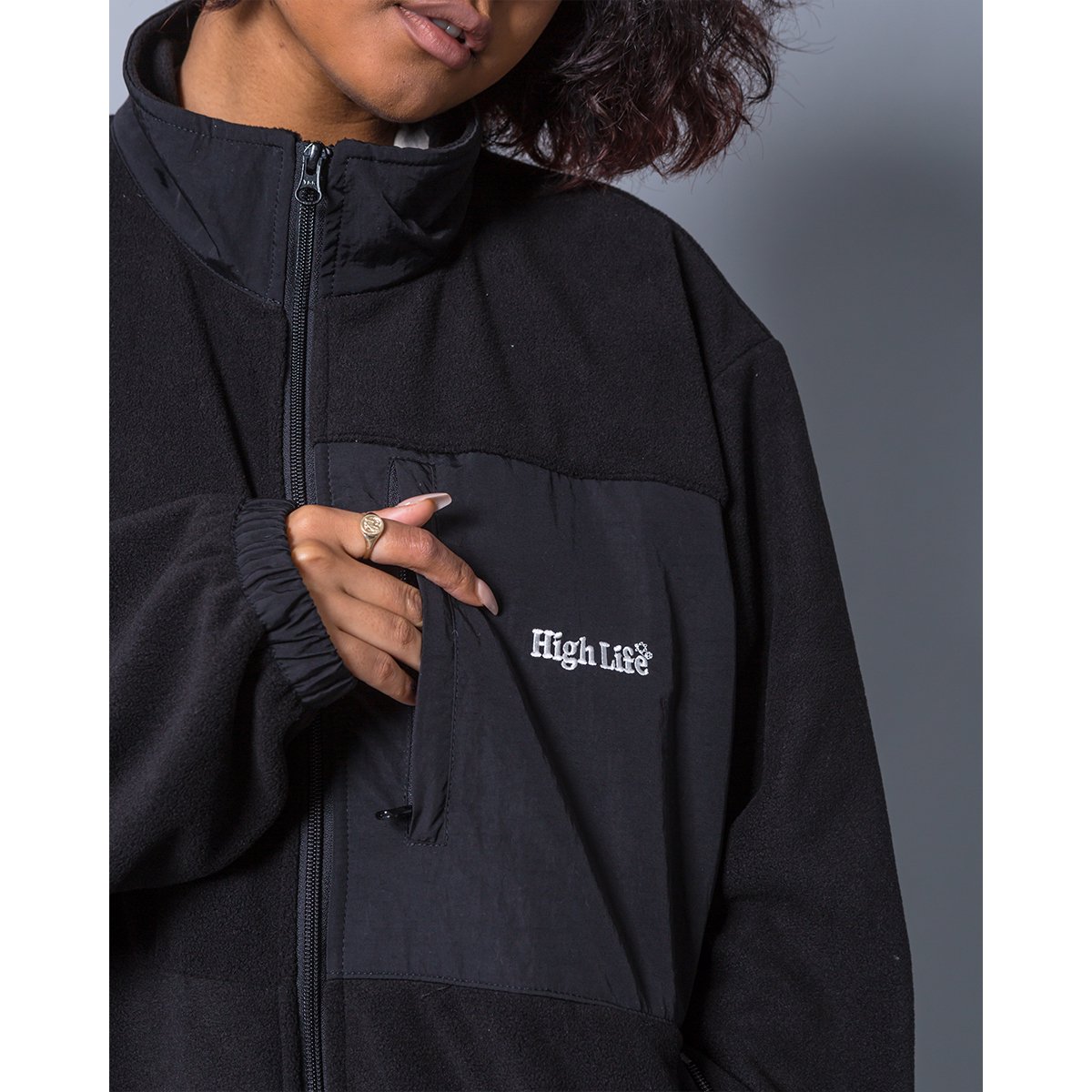 HighLife / Fleece ZipUp Jackets - Black - - HighLife Online Store |  ハイライフ公式オンラインストア