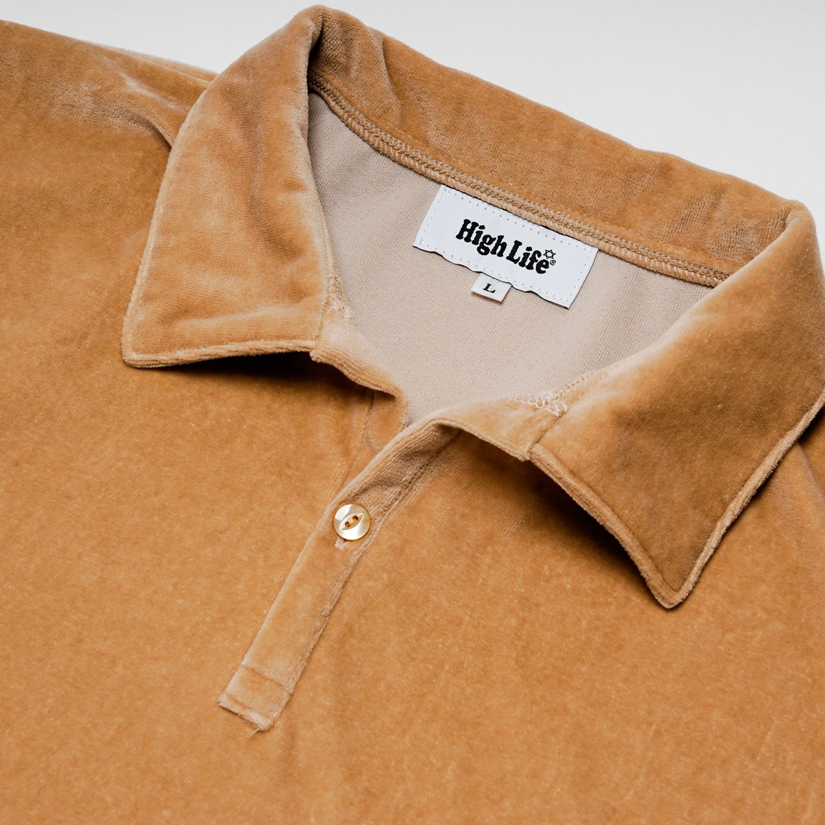 HighLife / Velour Polo Shirts - Beige - - HighLife Online Store |  ハイライフ公式オンラインストア
