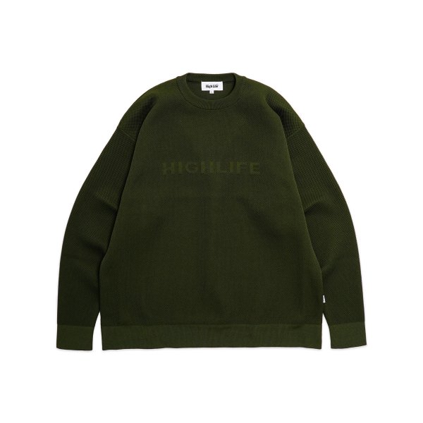 HighLife / Jacquard Sweater - Olive -