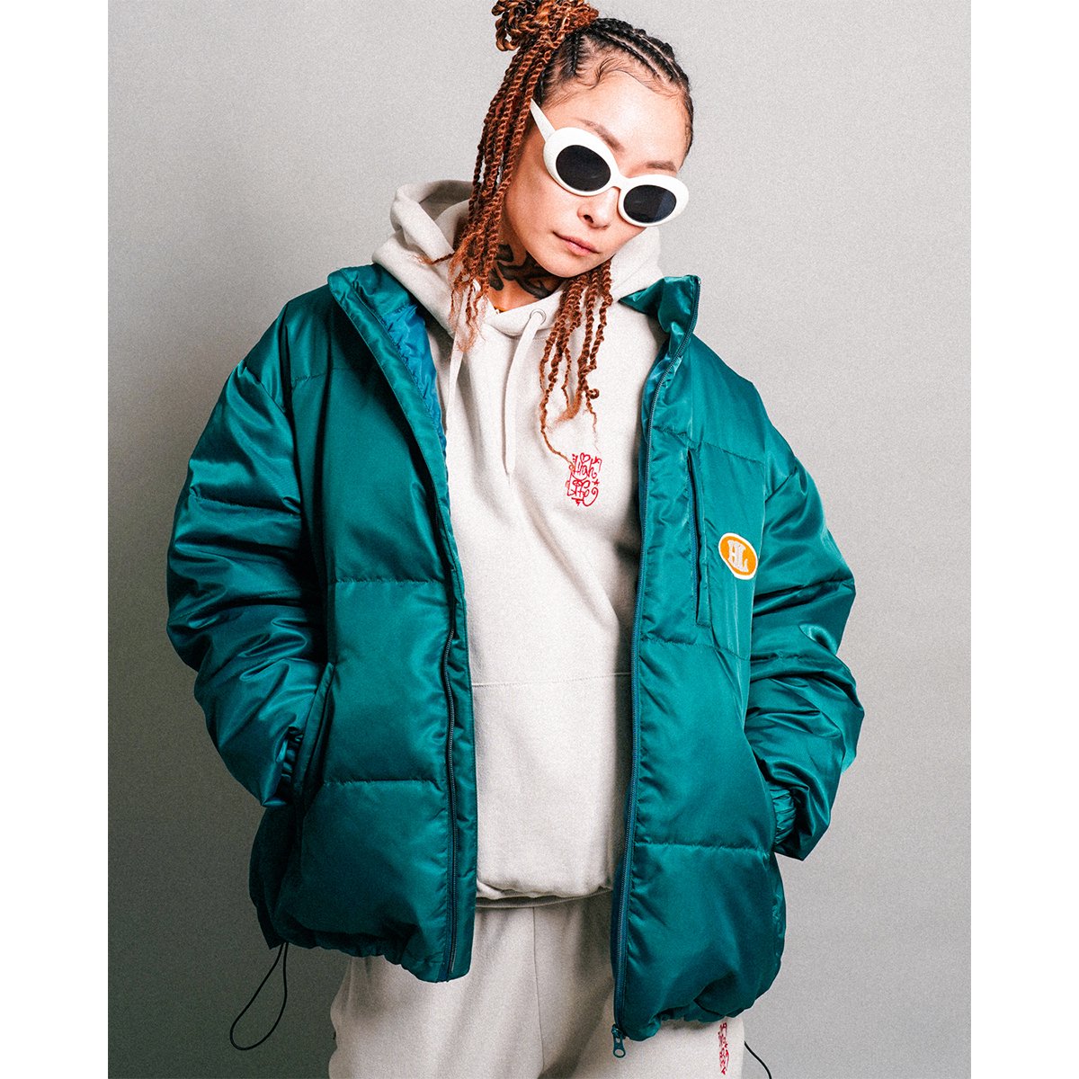 HighLife / P.G.R DownJacket - Green - - HighLife Online Store