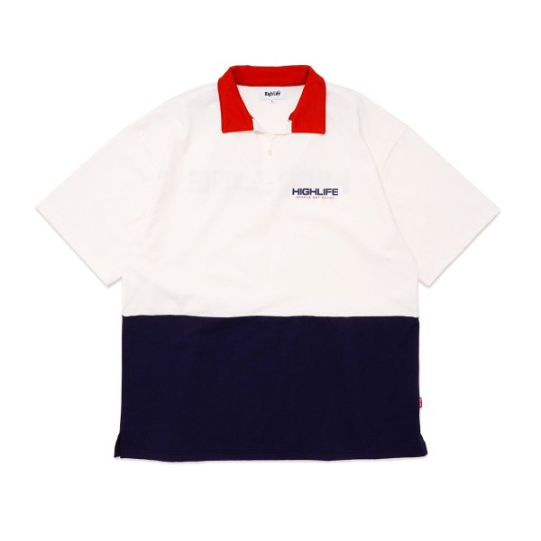 HighLife / Panel Wide Polo - White -