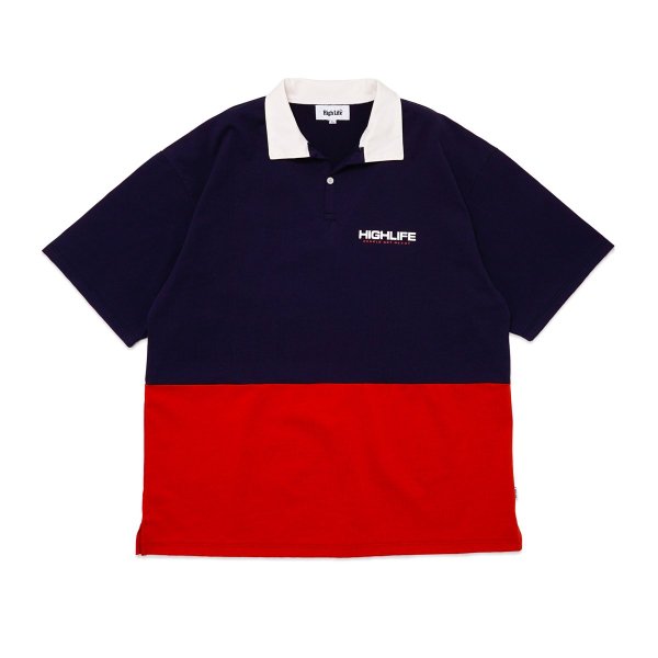 HighLife / Panel Wide Polo - Navy -