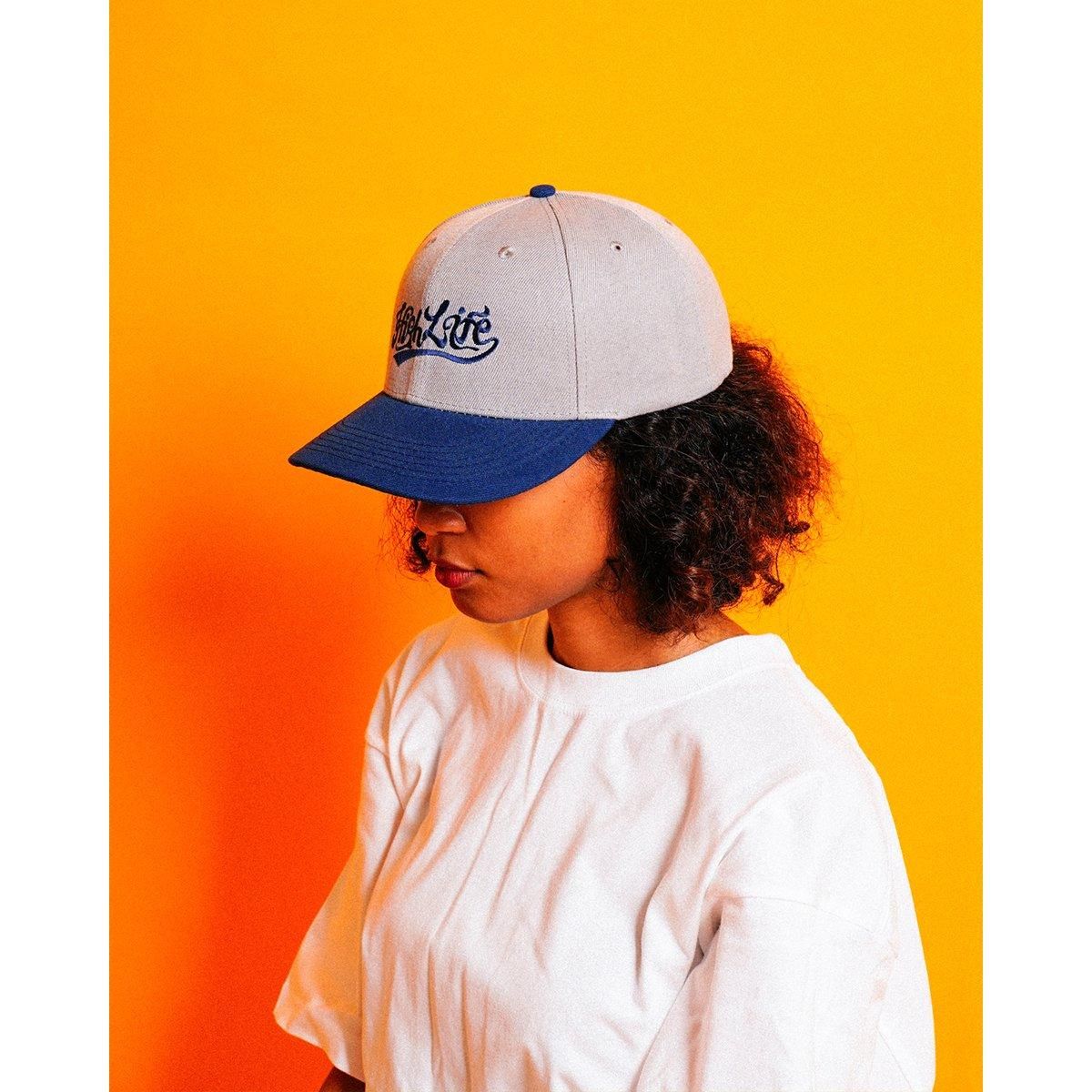 HighLife / Baseball Logo Cap - Grey×Navy - - HighLife Online