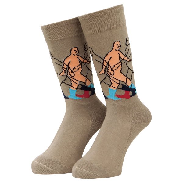 Whimsy / So Hi Socks - Khaki -