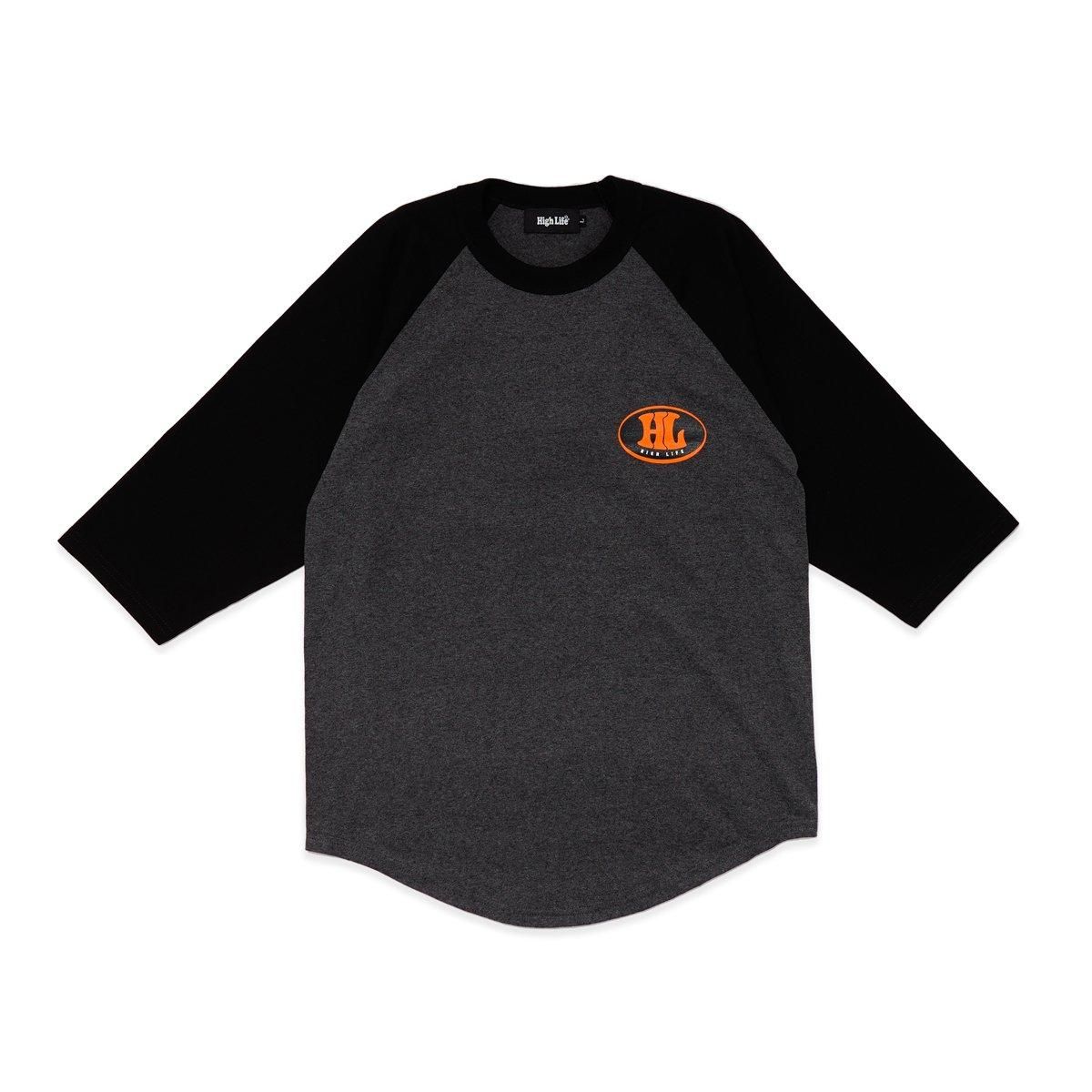 HighLife / 90's 3/4 Raglan - Charcoal x Black - - HighLife