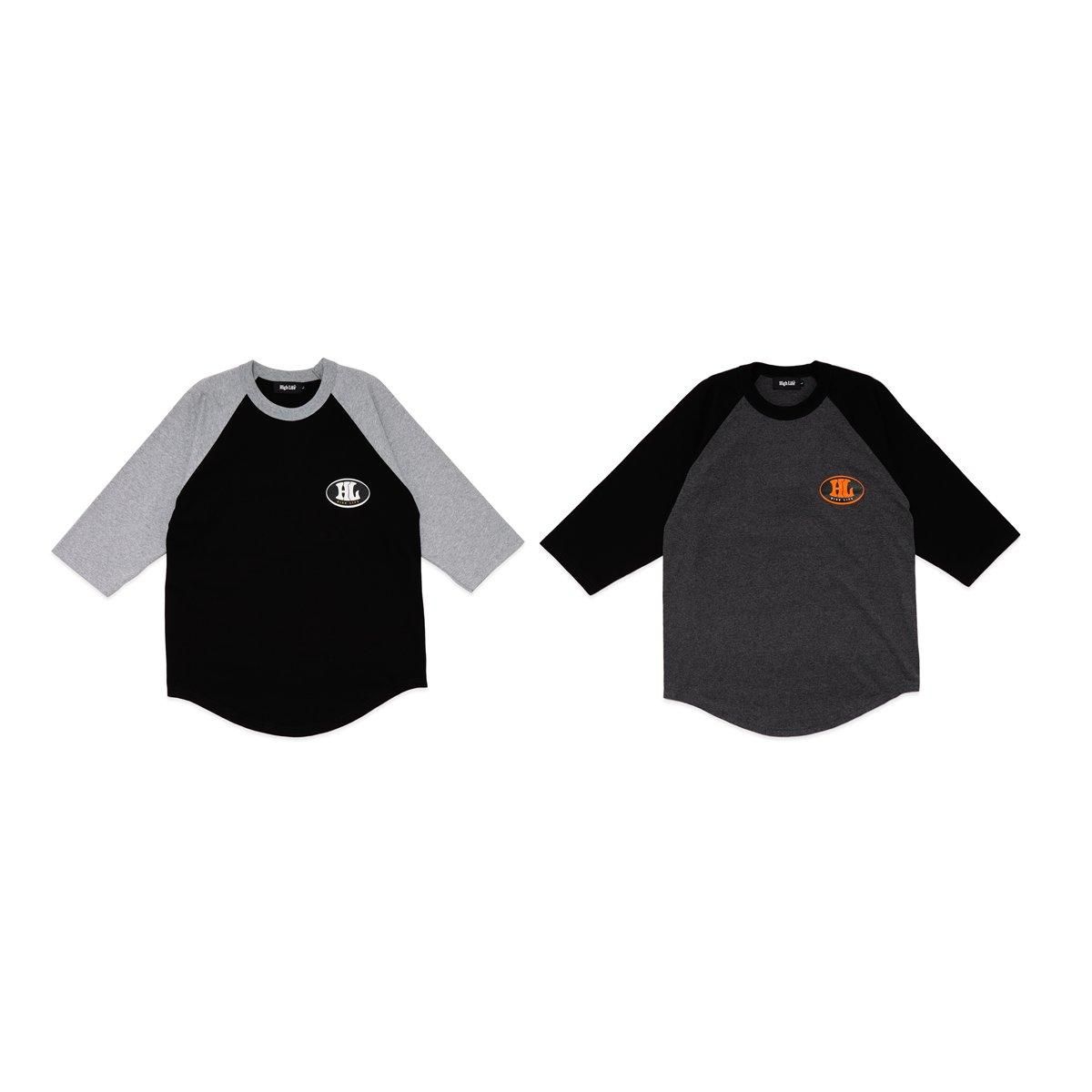 HighLife / 90's 3/4 Raglan - Charcoal x Black - - HighLife