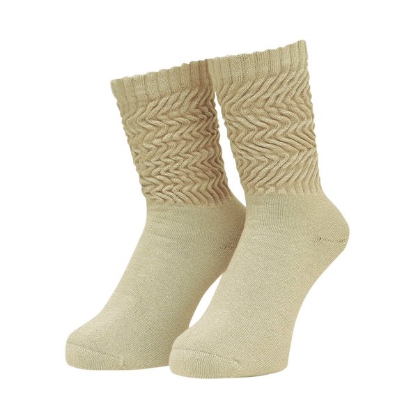 Whimsy / Loose Guage Socks - Beige -