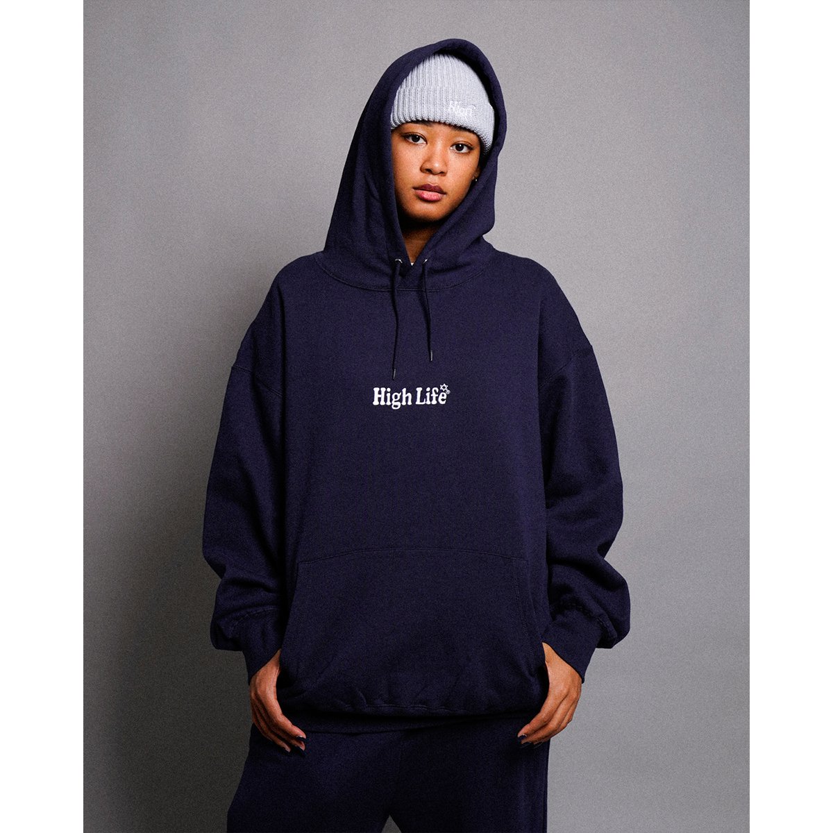 HighLife / Main Logo Hoodie - Navy - - HighLife Online Store |  ハイライフ公式オンラインストア