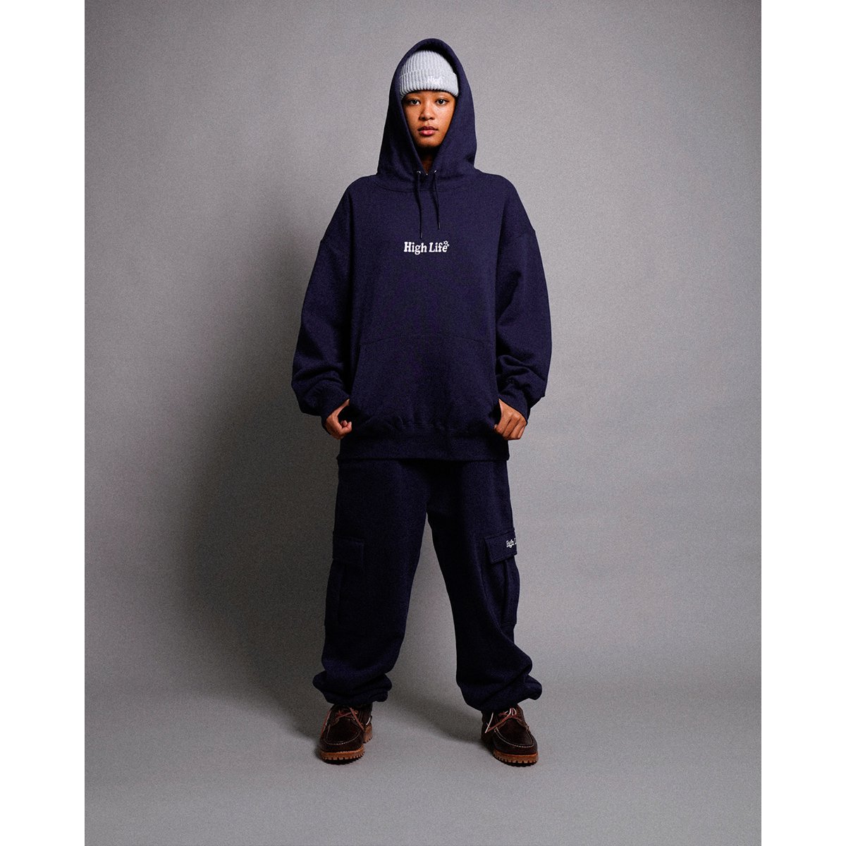 HighLife / Main Logo Hoodie - Navy - - HighLife Online Store |  ハイライフ公式オンラインストア