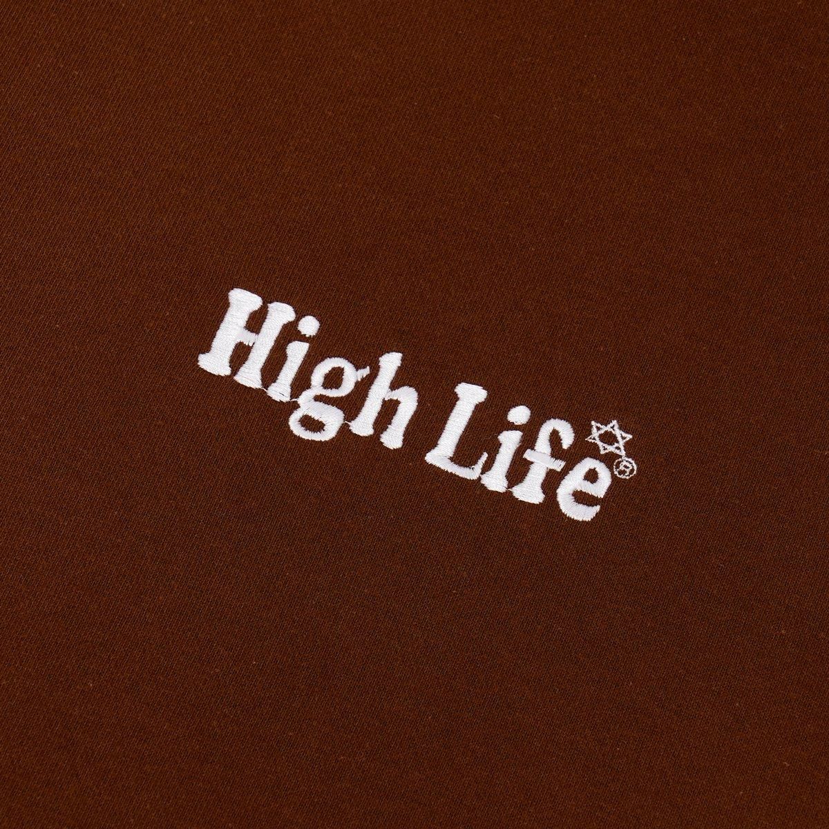 ☆High Life☆裏起毛パーカー☆S☆ハイライフ☆brown☆REGGAE