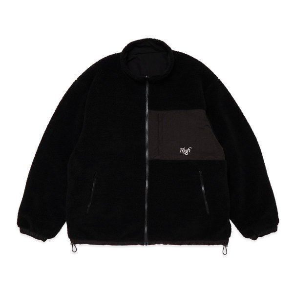 HighLife / Reversible Boa Jacket - BlackBlack -