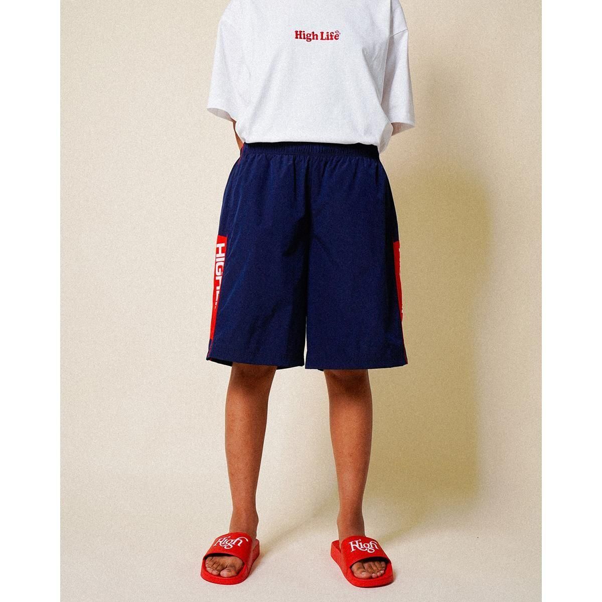 日本ブランド！holiday hightime 141cm 新品バイン HighLife / Piping Nylon Shorts - Navy - - HighLife Online