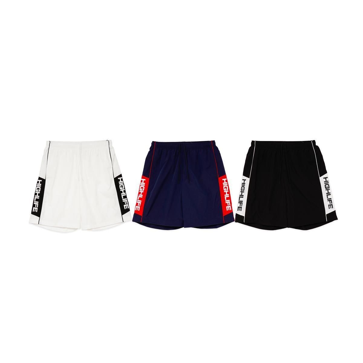 HighLife / Piping Nylon Shorts - White - - HighLife Online