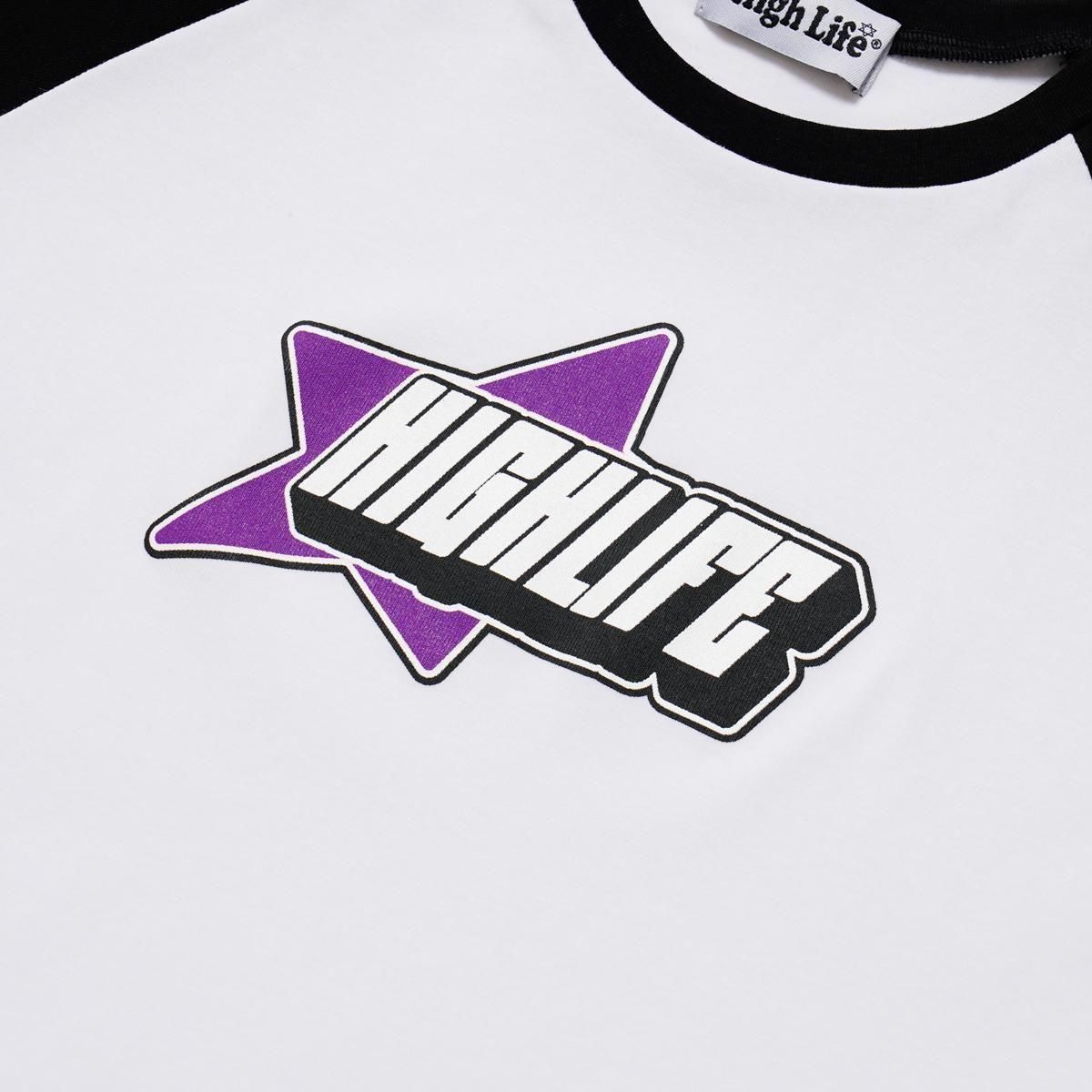 HighLife / Y2K Raglan Baby Tee - White - - HighLife Online