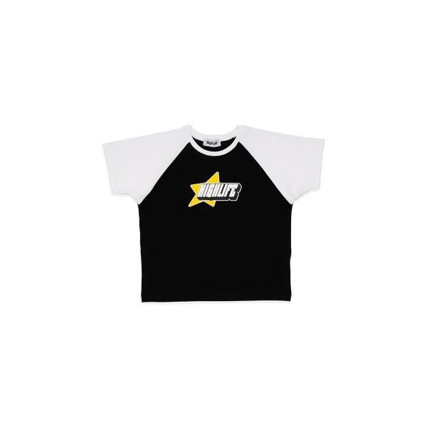 HighLife / Y2K Raglan Baby Tee - Black -