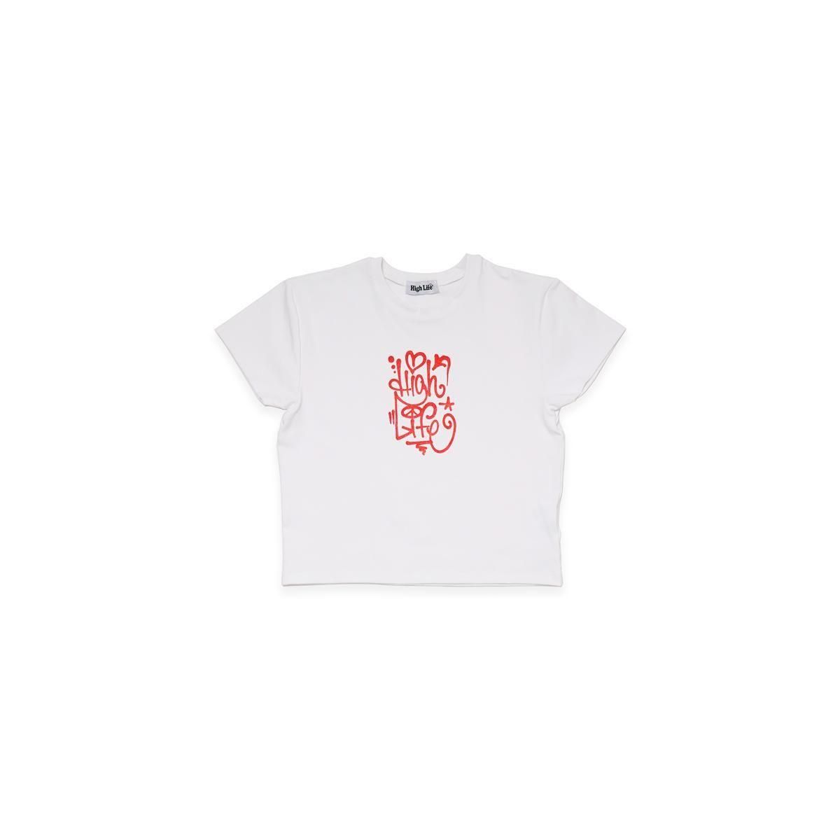 BABYLライブTシャツ HighLife / Spray Baby Tee - White - - HighLife Online Store