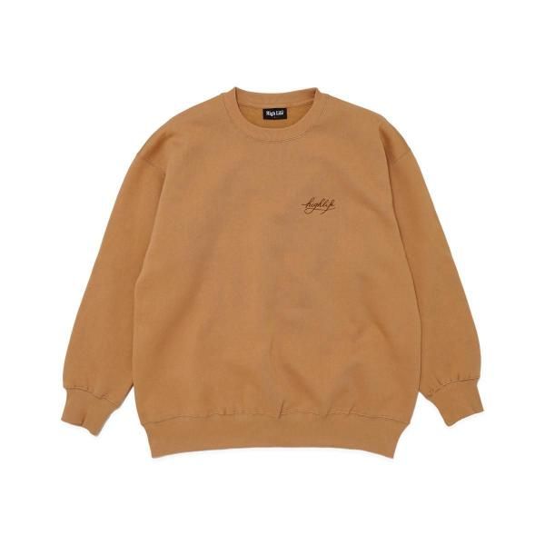 HighLife / Script Crewneck - CamelBrown -