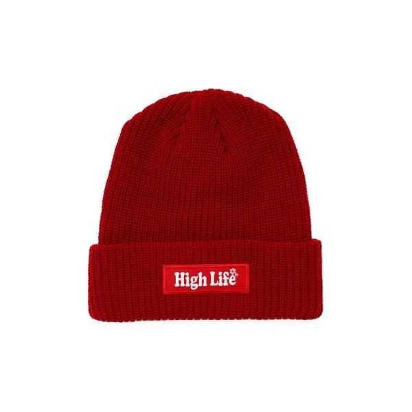 HighLife / BoxLogo Beanie - RubyRed -