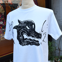 【ＭＵＲＡＫＡＤＯ】ニホンオオカミ　Ｔシャツ・白　nionookami (wh) | Tシャツ [DW26- 008]【クリックポスト可】