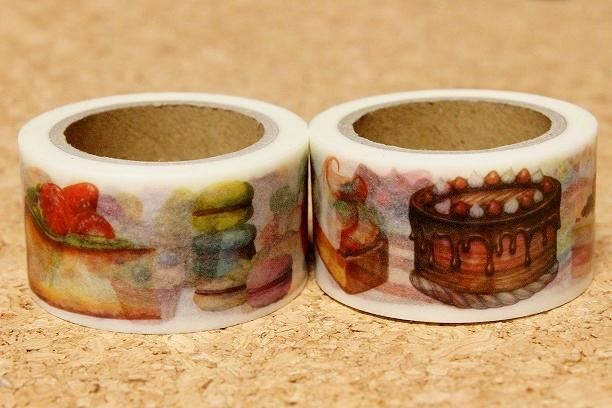 【中古】 スイーツ 海外マステ 海外マスキングテープ マスキングテープ】 ケーキの断面 スイーツ 海外マステ 1.8cm | 文具百貨