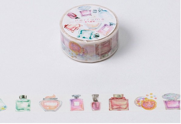 【 新品 】  マスキングテープ 海外　お洒落柄　香水瓶　ハイヒール　英文flower テープ/マスキングテープ