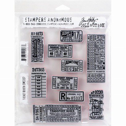 Tim Holtz Cling Rubber Stamp ticket ティムホルツチケットスタンプ