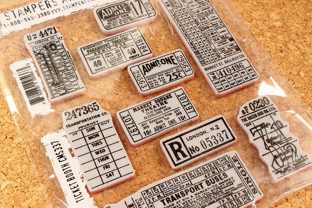 Tim Holtz Cling Rubber Stamp ticket ティムホルツチケットスタンプ