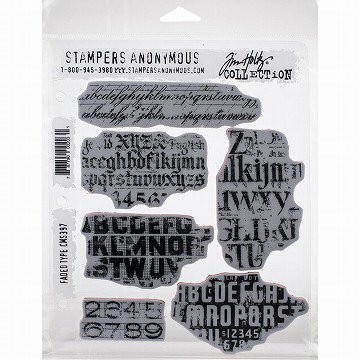 Tim Holtz Cling Rubber Stamp -Faded Type