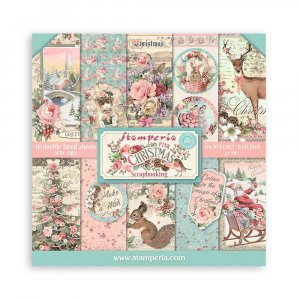 Stamperia Double-Sided Paper Pad 8 10/Pkg-Pink Christmas