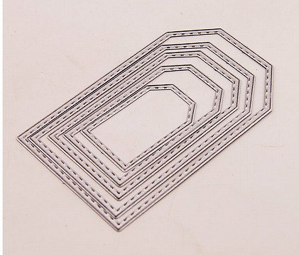 カッティングダイ タグ型ステッチ入り