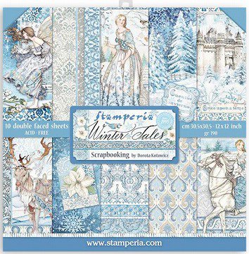 Stamperia Double-Sided Paper Pad 12インチ 10/Pkg -Winter Tales