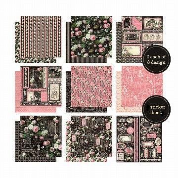 グラフィック45 12インチ× 117枚+ステッカー1枚セット Graphic 45 コレクションパック 12インチ -Elegance
