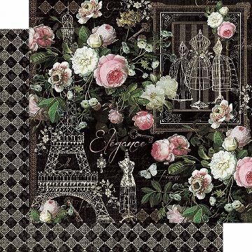 グラフィック45 12インチ× 117枚+ステッカー1枚セット Graphic 45 コレクションパック 12インチ -Elegance