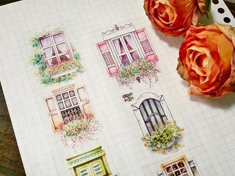 海外製 マスキングテープ -オシャレな窓