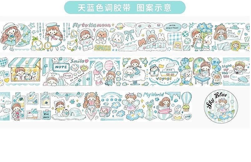 sky　molinta　マスキングテープなど Molinta】マスキングテープ Sky Blue (和紙）