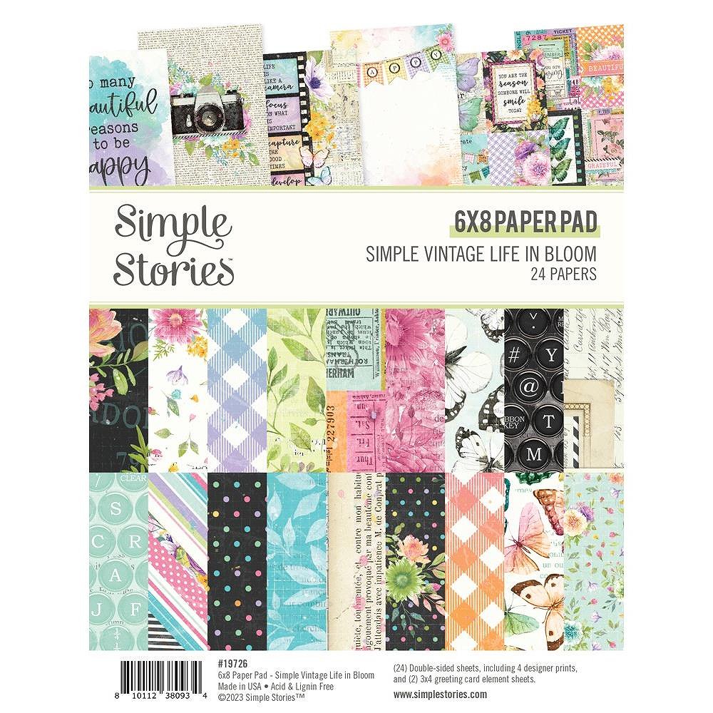 Simple Stories ペーパーパッド 24/Pkg Simple Vintage Life in Bloom