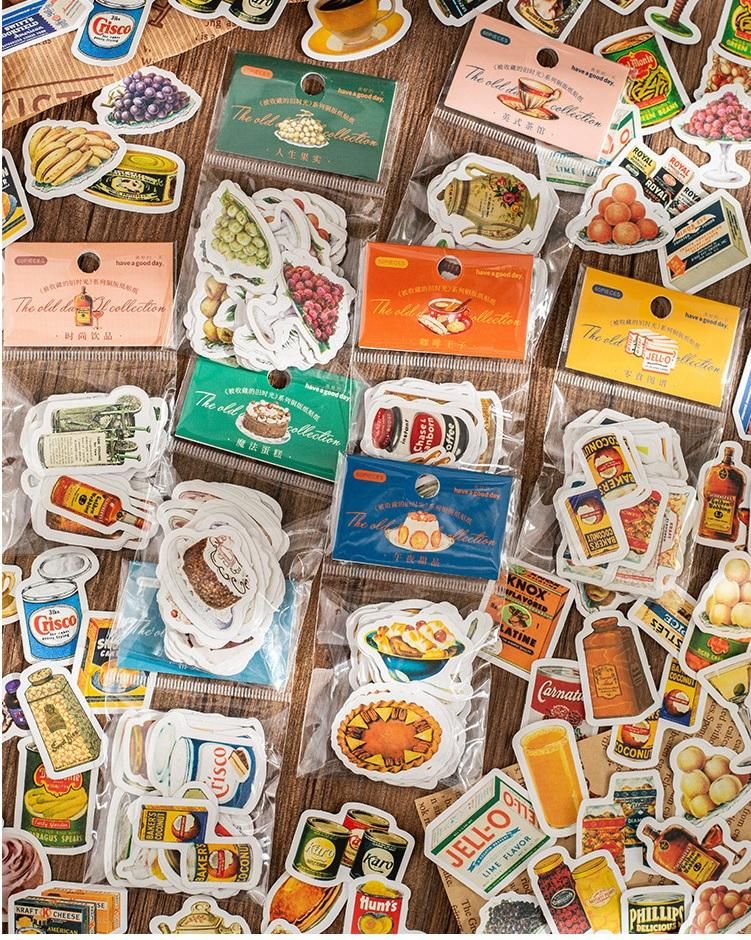 甘い食べ物のフレークシール -選べる8種