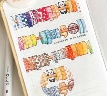 EverEin たっぷり使えるロールシール 選べる2種 パンダとクマのシール