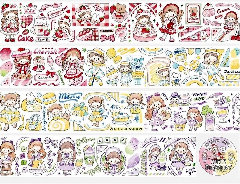 Molinta】 マスキングテープ Cute Dessert 今日穿搭可爱甜品（和紙）