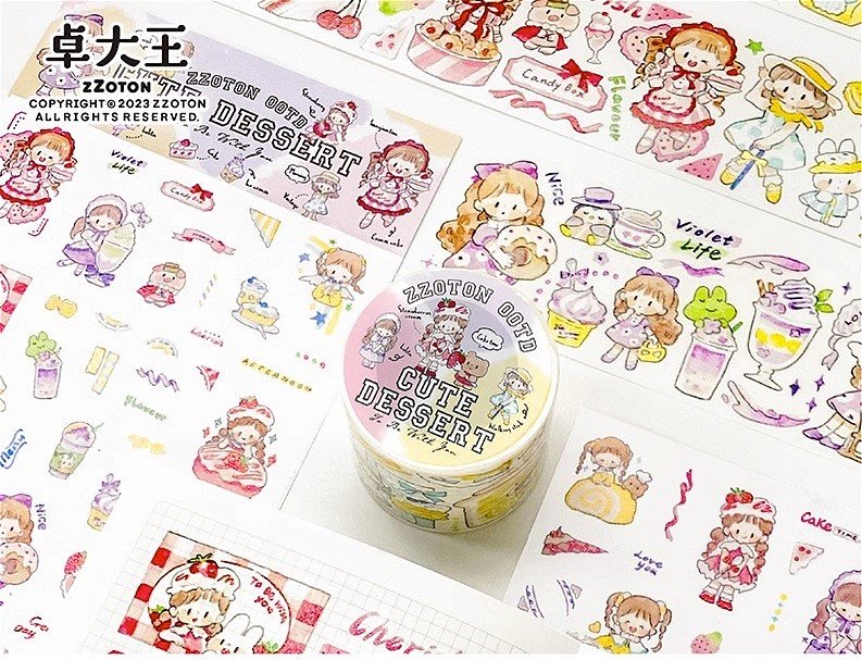 Molinta】 マスキングテープ Cute Dessert 今日穿搭可爱甜品（和紙）