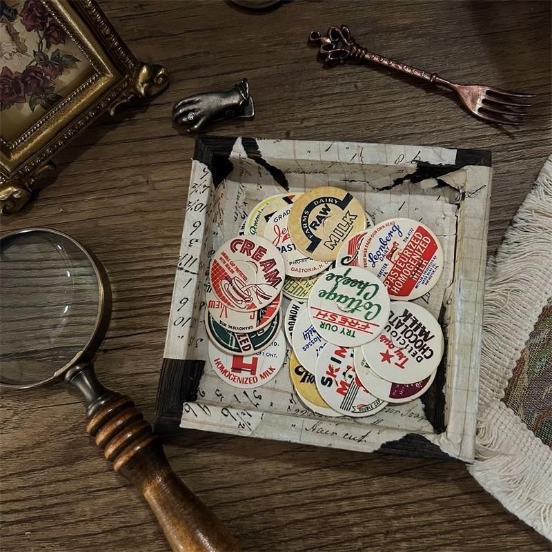 ヴィンテージ風ミルクキャップ 20pcs