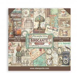 Stamperia Double-Sided Paper Pad 12 ξ̰ 10/Pkg-Brocante Antiques