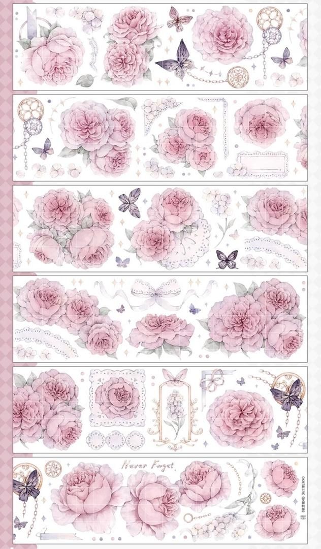 新七天《黯夜玫瑰》 PETテープ　海外マスキングテープ 【1183】 新七天｜PETテープ -羅斯利娜