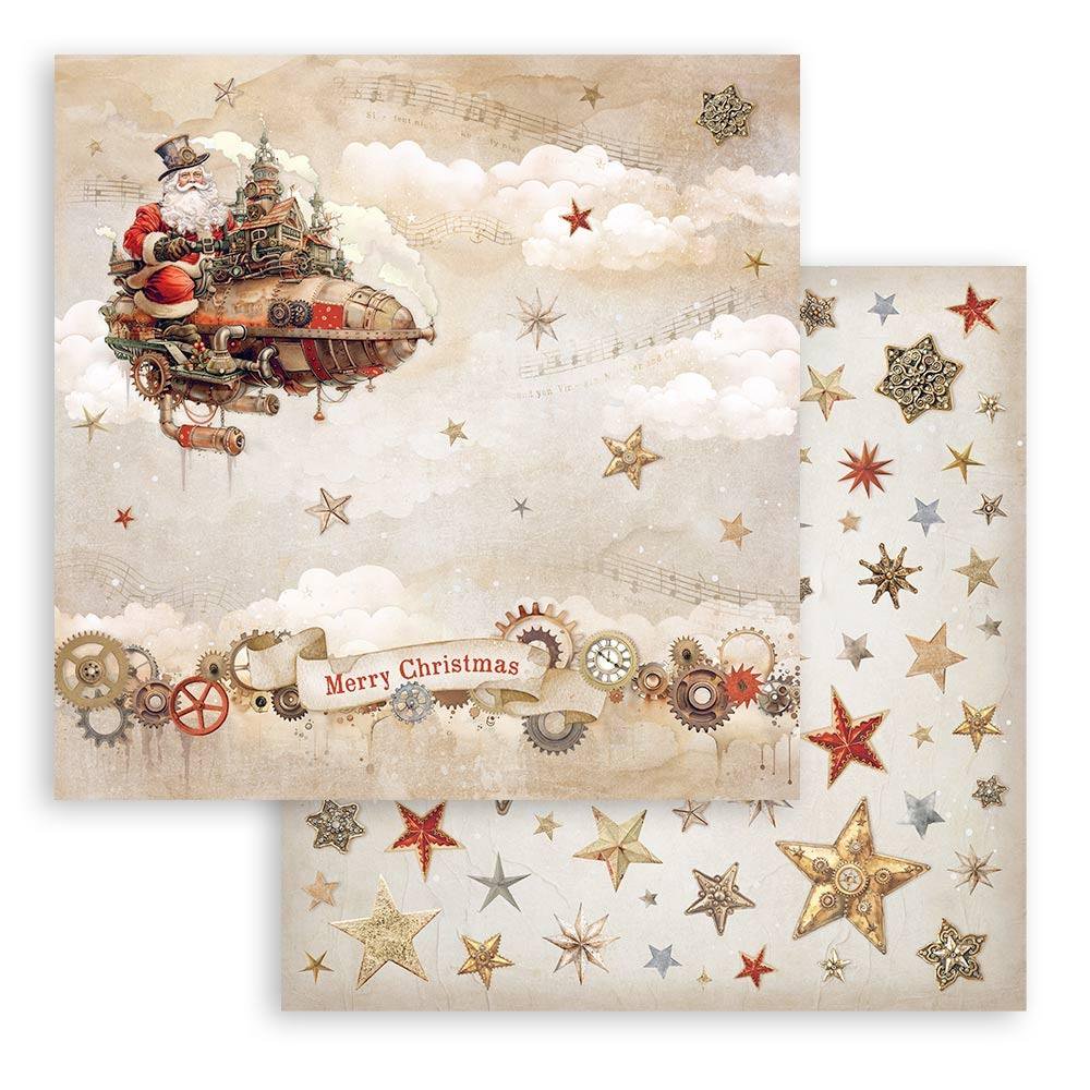 Stamperia Double-Sided Paper Pad 12インチ 10/Pkg -Gear up for Christmas