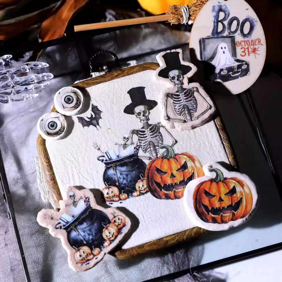 転写シール -ハロウィンパーティー（シート大3枚）